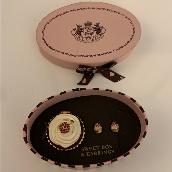 Juicy Couture Jewelry - Juicy Couture cupcake earrings and box !